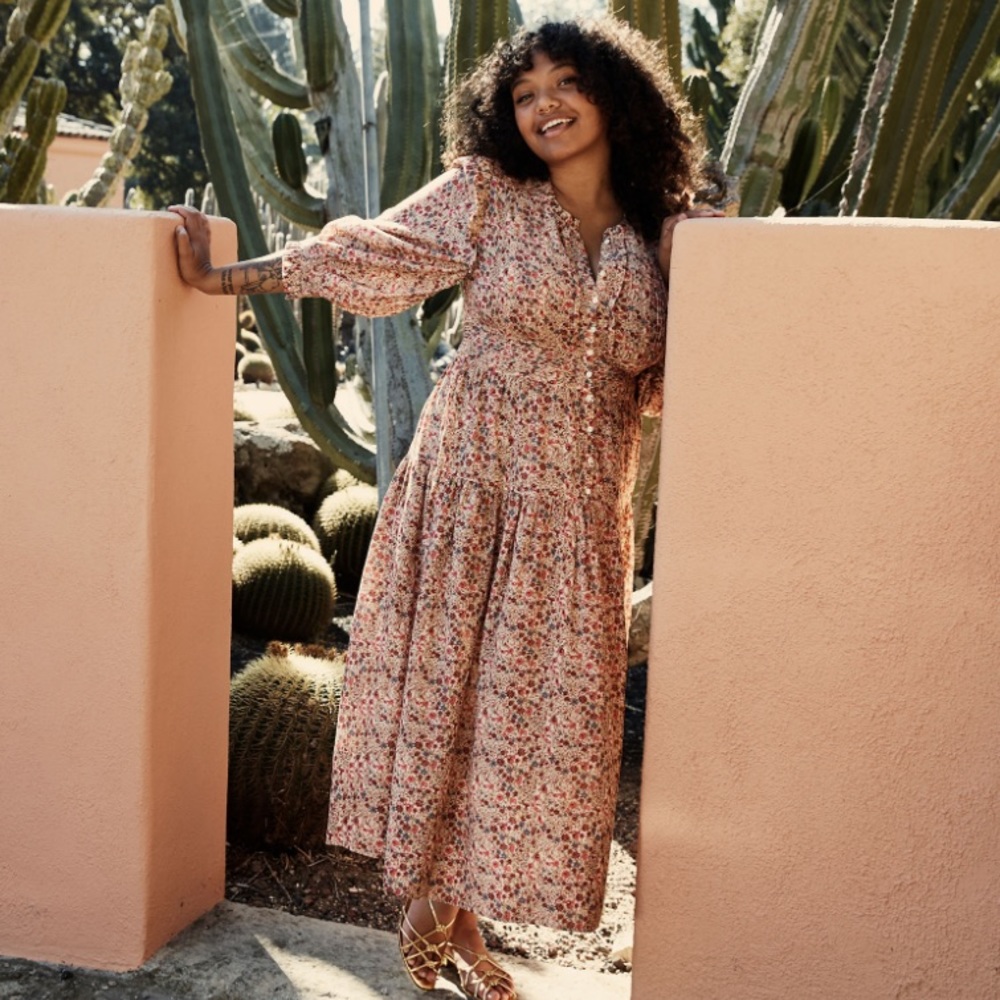 Doen Monet dress in pink valley floral